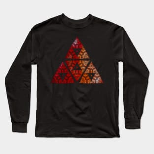 Red triangle gradient Long Sleeve T-Shirt